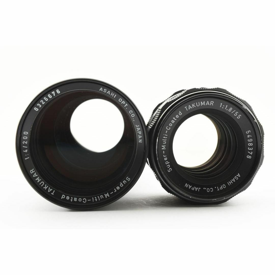 ダブルレンズセット】 SMC Takumar 55mm 200mm SO256 ダブルレンズセット】 SMC Takumar 55mm 200mm SO256