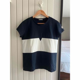 モンクレール(MONCLER)のモンクレール ロゴ ワッペン ネイビー カットソー 半袖Tシャツ(Tシャツ(半袖/袖なし))