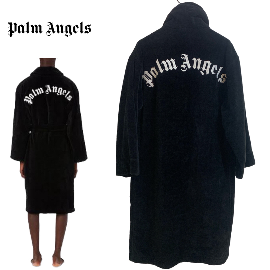Palm Angels パームエンジェルス ITALY製 ロゴ刺繍 ガウンコート Palm Angels パームエンジェルス ITALY製 ロゴ刺繍 ガウンコート