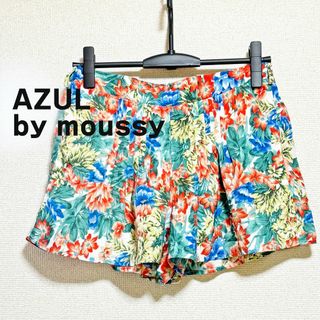 アズールバイマウジー(AZUL by moussy)のAZUL by moussy　アズール　マウジー　ショート　パンツ　花柄　赤(ショートパンツ)