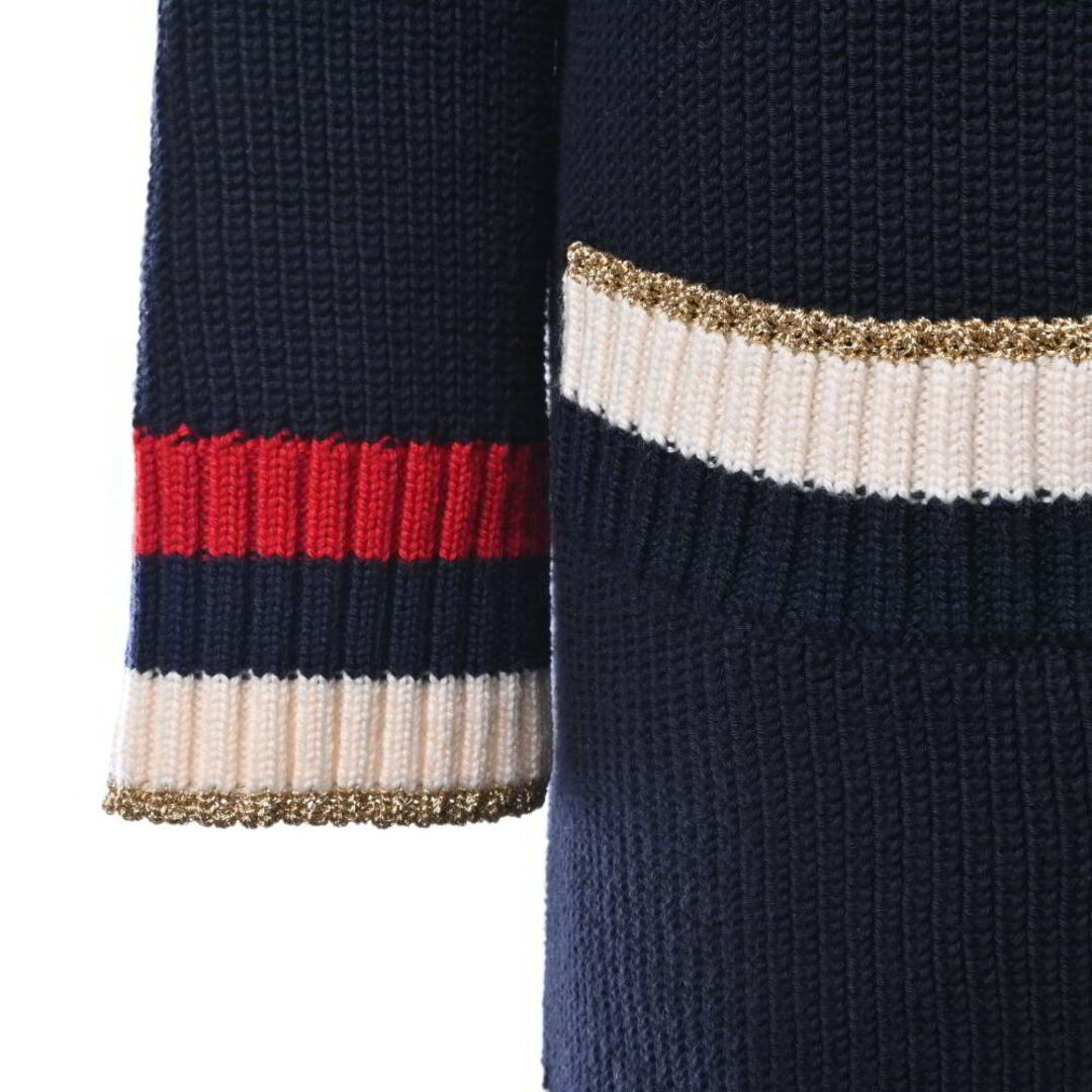GUCCI - GUCCI LOVED 刺繍 パールボタン ウール ニット GUCCI - GUCCI LOVED 刺繍 パールボタン ウール ニット