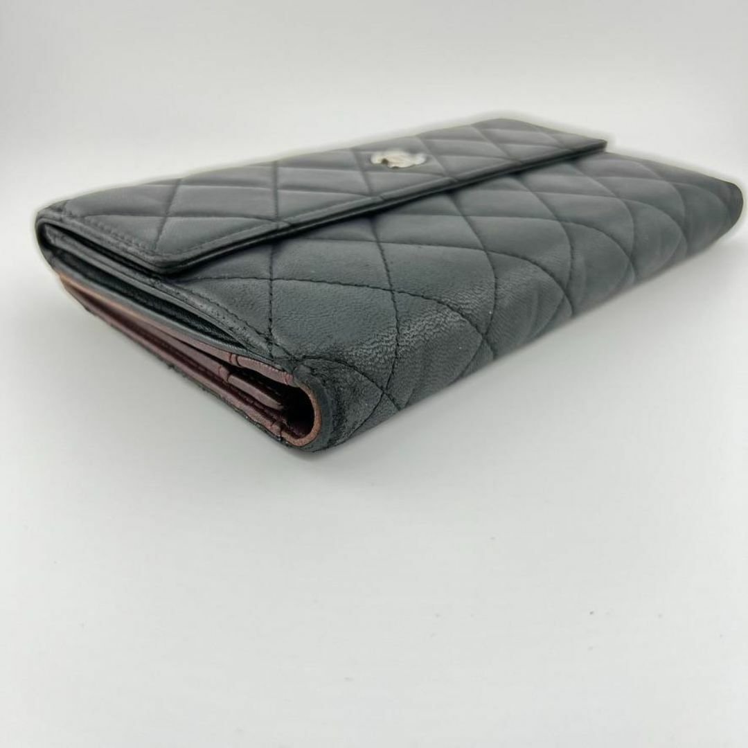 CHANEL - 希少美中古□CHANEL 14番台マトラッセ WホックSV金具 CHANEL - 希少美中古□CHANEL 14番台マトラッセ WホックSV金具