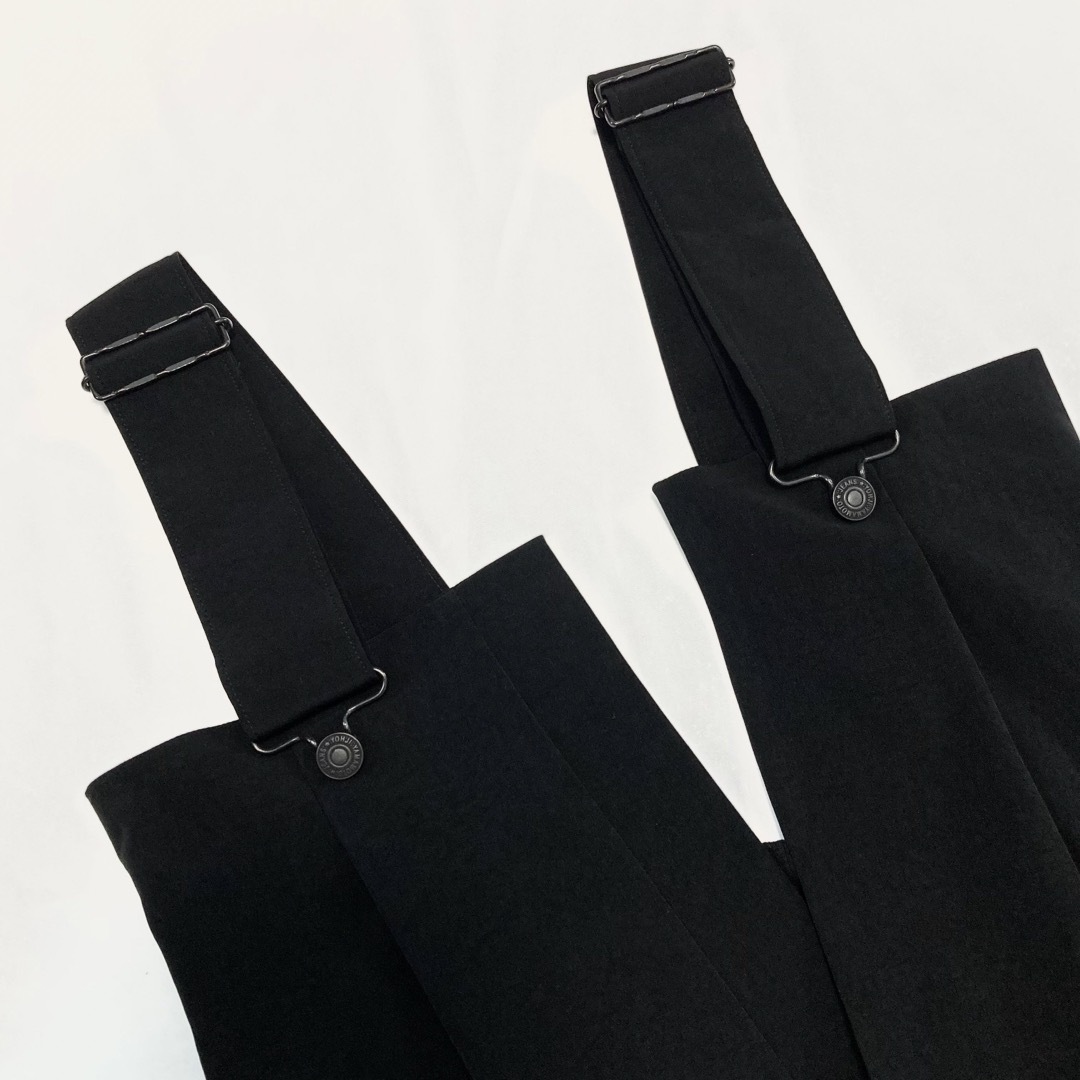 ヨウジヤマモト BACKSIDE GATHERED SALOPETTE 黒3 パンツ ヨウジヤマモト BACKSIDE GATHERED SALOPETTE 黒3 パンツ