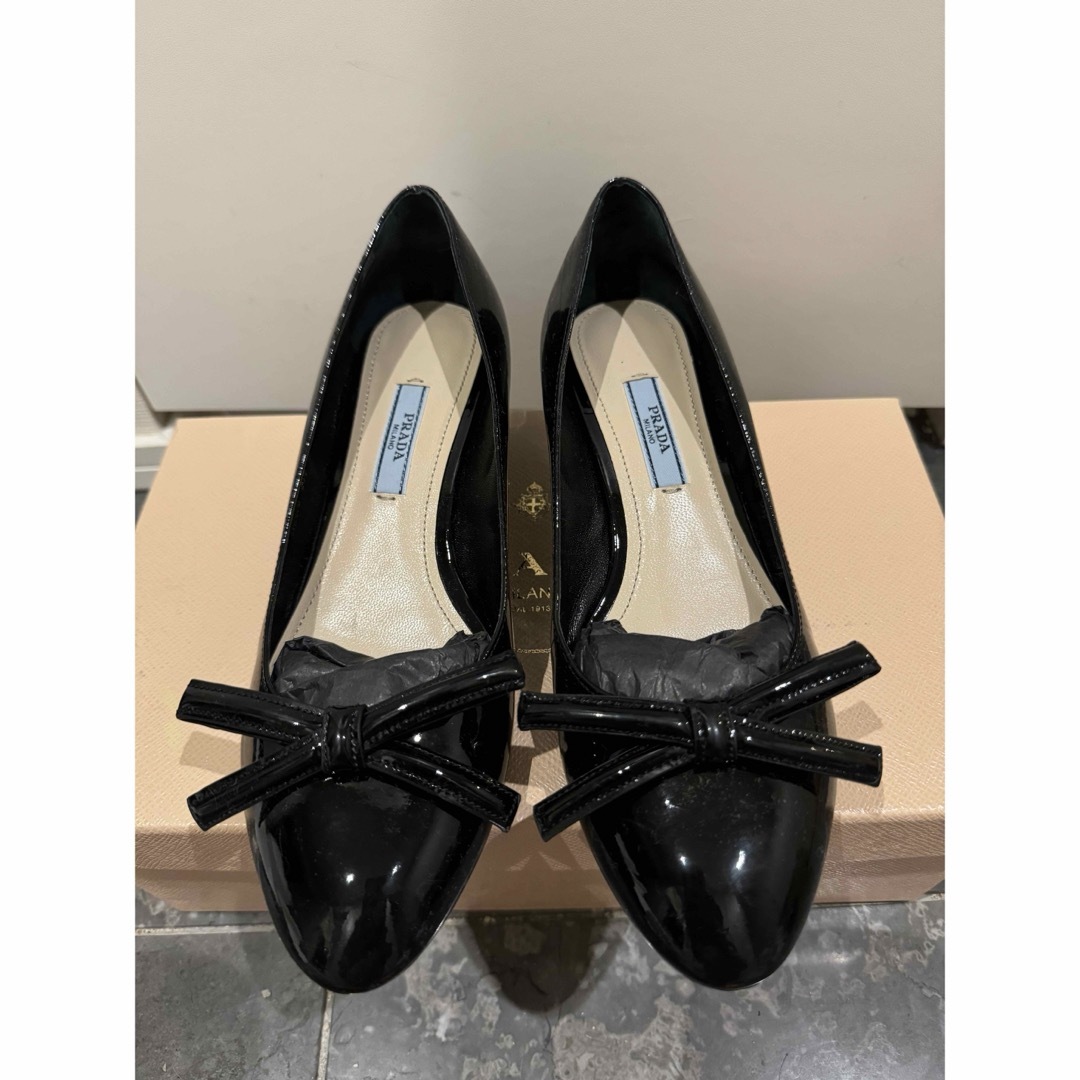 プラダPRADA リボンパンプス プラダPRADA リボンパンプス