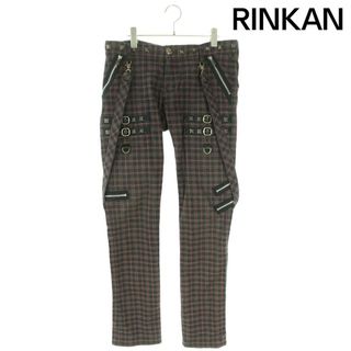 クロムハーツ(Chrome Hearts)のクロムハーツ ピラミッドスタッズチェック柄ボンテージロングパンツ メンズ 32インチ(その他)