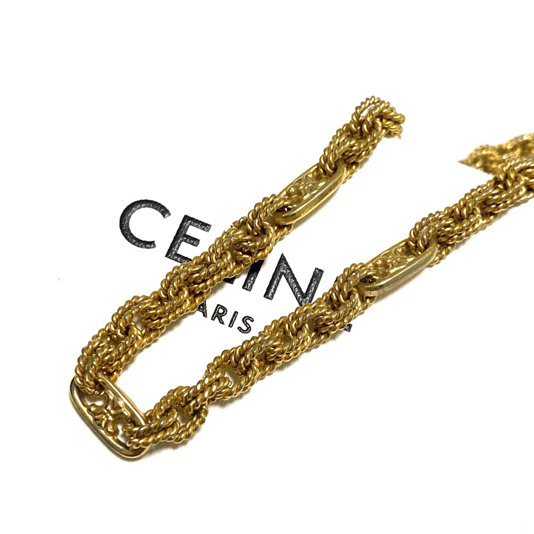 CELINE vintage マカダムチェーンネックレス トリオンフ ネックレス CELINE vintage マカダムチェーンネックレス トリオンフ ネックレス