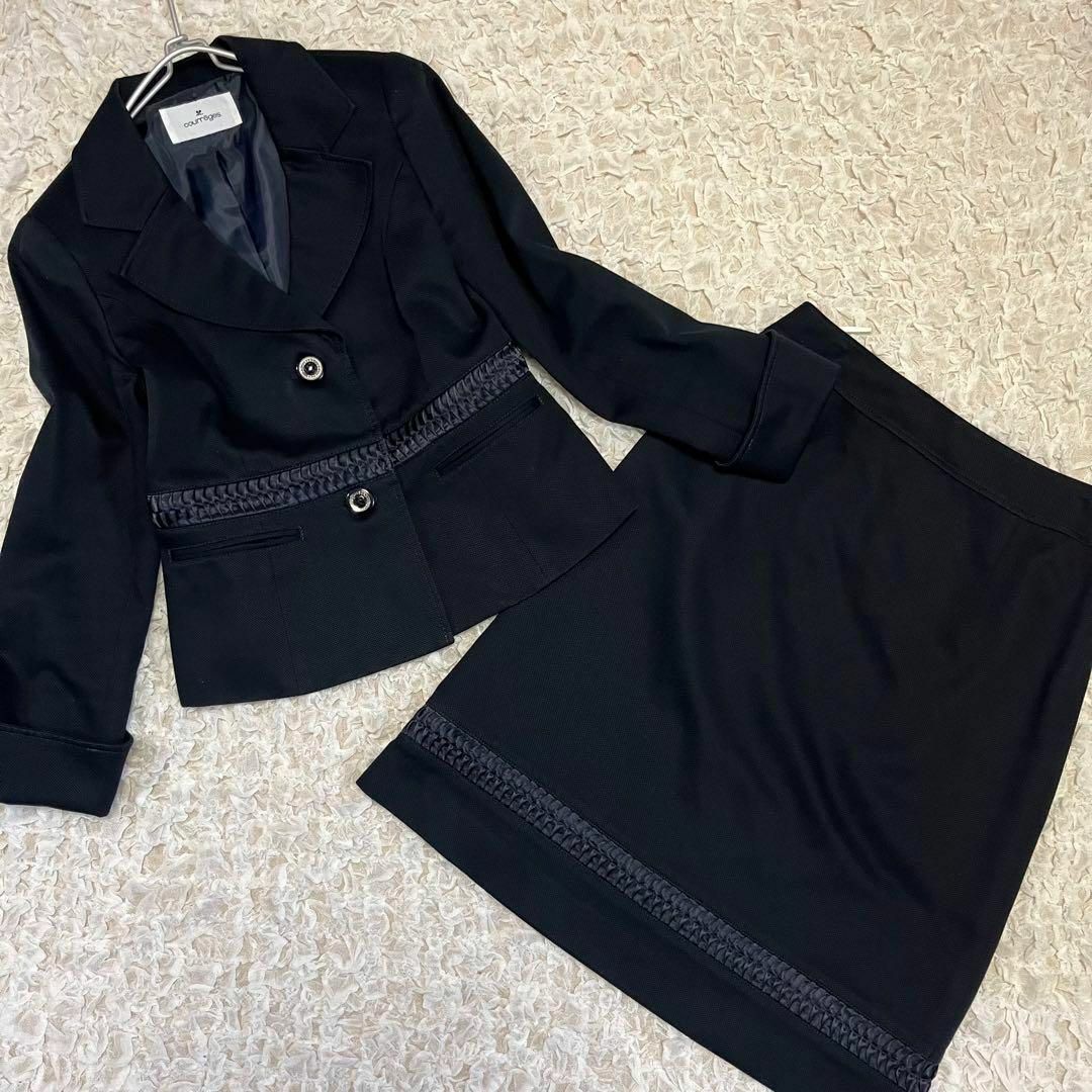 38サイズM【Courreges クレージュ】スカートスーツ 上下セットアップ 38サイズM【Courreges クレージュ】スカートスーツ 上下セットアップ
