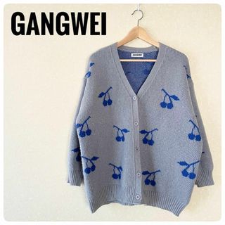 シーイン(SHEIN)の訳あり‼GANGWEI チェーンパターン ドロップショルダー カーディガン(カーディガン)