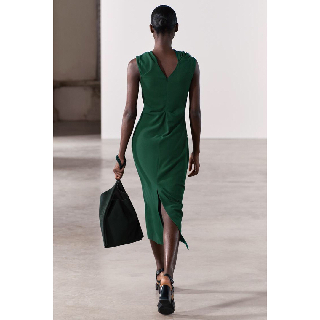 ZARA - 新品 ZARA ZW COLLECTION ドレープ ペンシルワンピースの ZARA - 新品 ZARA ZW COLLECTION ドレープ ペンシルワンピースの