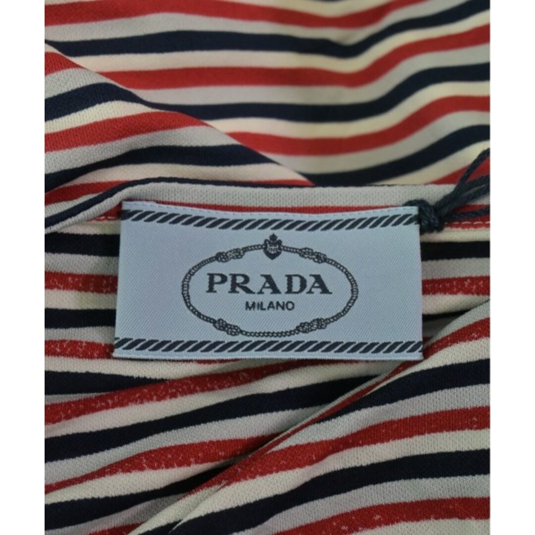 PRADA プラダ Tシャツ・カットソー L 赤x紺x白xグレー(ボーダー PRADA プラダ Tシャツ・カットソー L 赤x紺x白xグレー(ボーダー