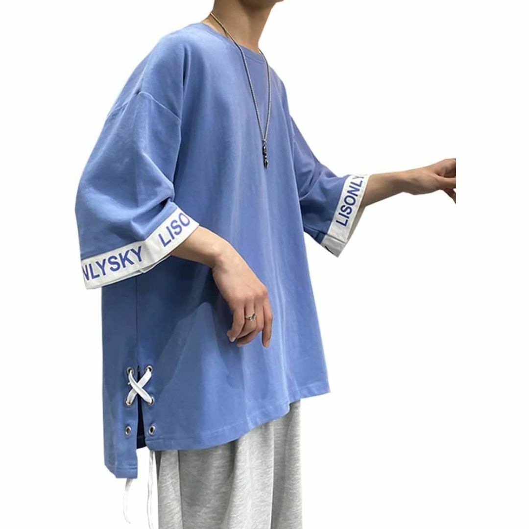 [FJLTDCP] 夏服 メンズ tシャツ 七分袖 レイヤードtシャツ 無地 シ
