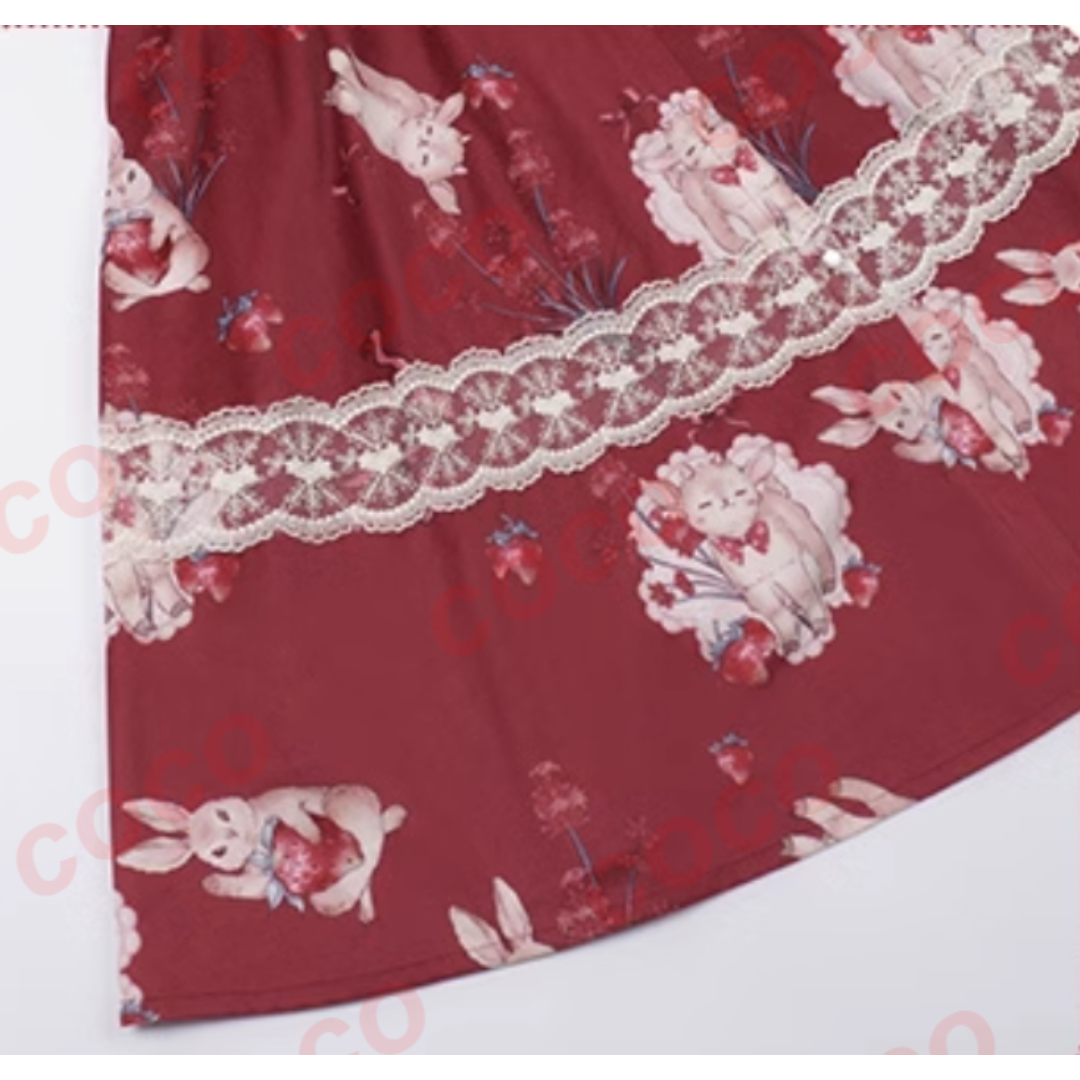 オリジナル lolita クラシカル レッド リボン ロリータJSK L263