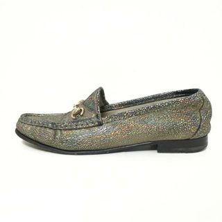 GUCCI - GUCCI(グッチ) ローファー 36 レディース - シルバー GUCCI - GUCCI(グッチ) ローファー 36 レディース - シルバー