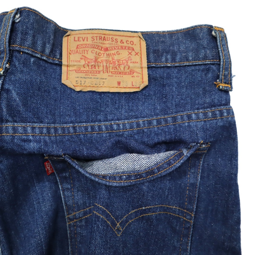 70s ビンテージ リーバイス 517 シングルステッチ 66前期 デニム 70s ビンテージ リーバイス 517 シングルステッチ 66前期 デニム
