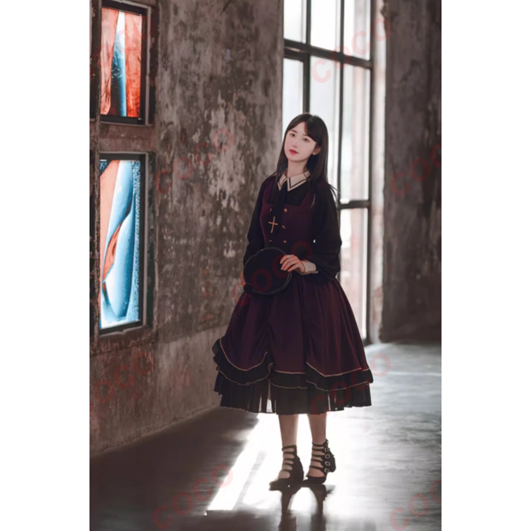 オリジナル lolita 見習魔法使い ロリータワンピース2点セット　L265＃ オリジナル lolita 見習魔法使い ロリータワンピース2点セット
