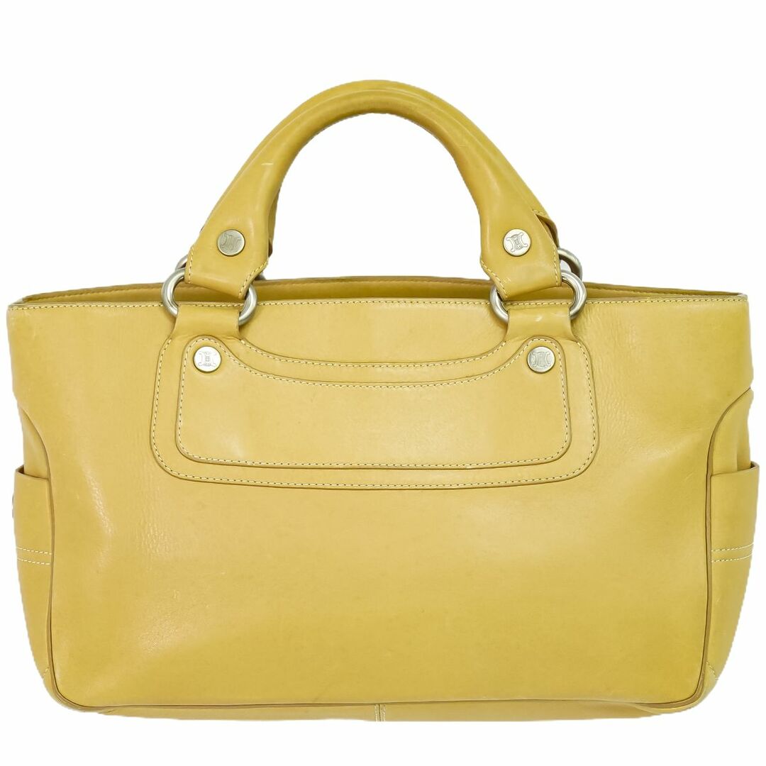 CELINE - 本物 セリーヌ CELINE ブギーバック ハンドバッグ レザー ベージュ Boogie バッグ 中古