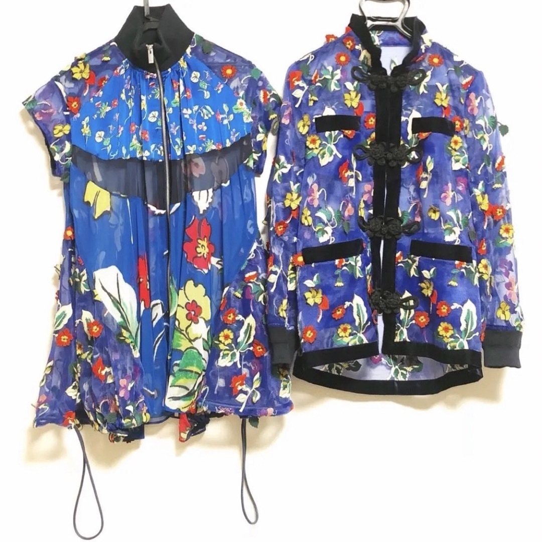 sacai - 【極美品】sacai 18ss 花刺繍 チュニック ジャケット sacai - 【極美品】sacai 18ss 花刺繍 チュニック ジャケット