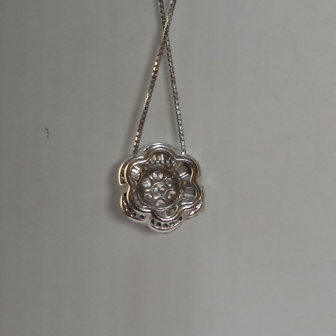 K18WG ダイヤモンドネックレス 2種カット QVC K18WG ダイヤモンドネックレス 2種カット QVC