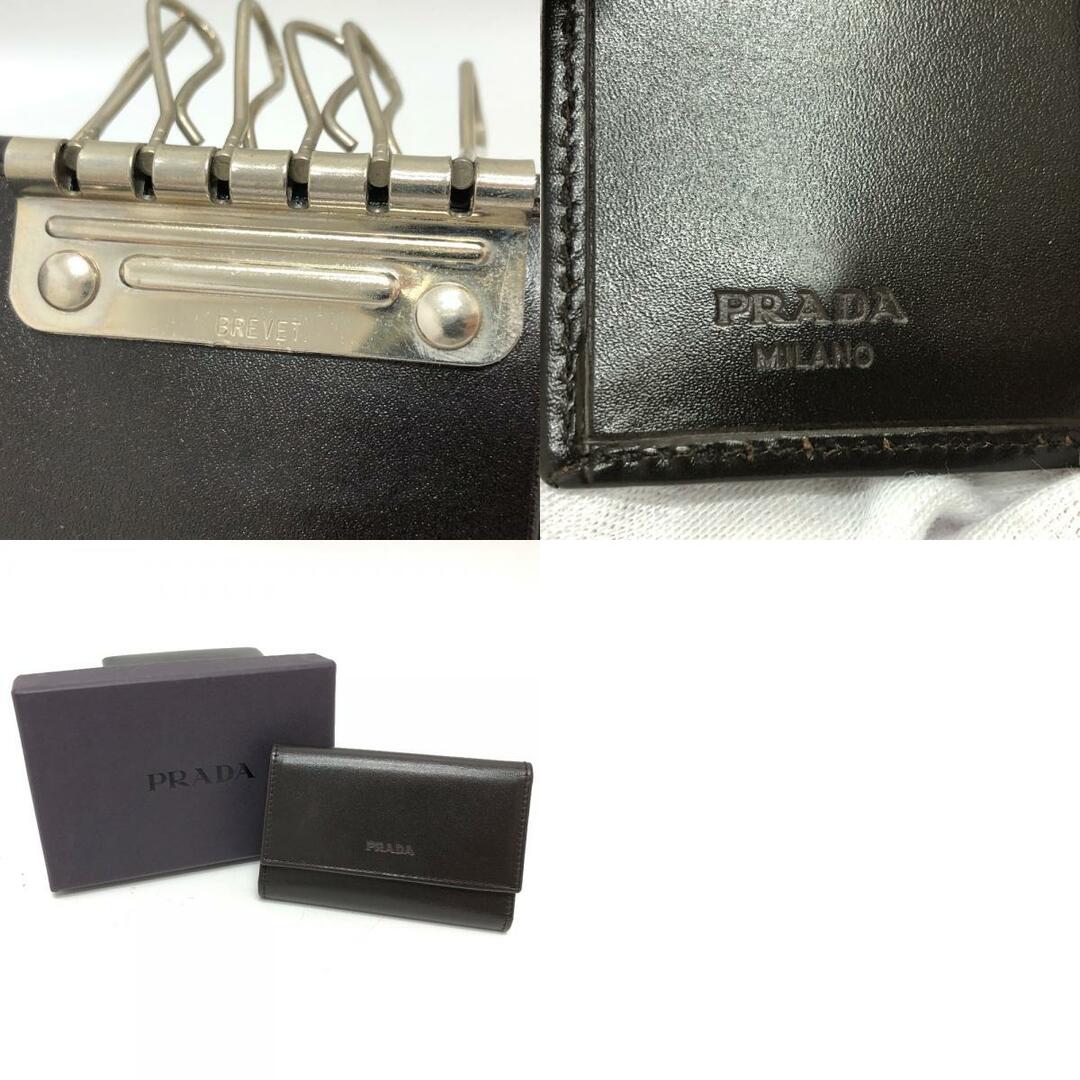プラダ PRADA ロゴ M25 鍵 6連 キーケース レザー ブラック プラダ PRADA ロゴ M25 鍵 6連 キーケース レザー ブラック