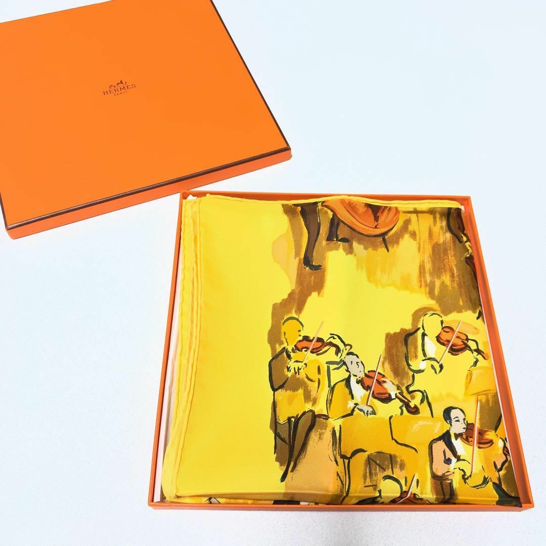 HERMES 大判スカーフ カレ90 コンチェルト 0828s57 HERMES 大判スカーフ カレ90 コンチェルト 0828s57
