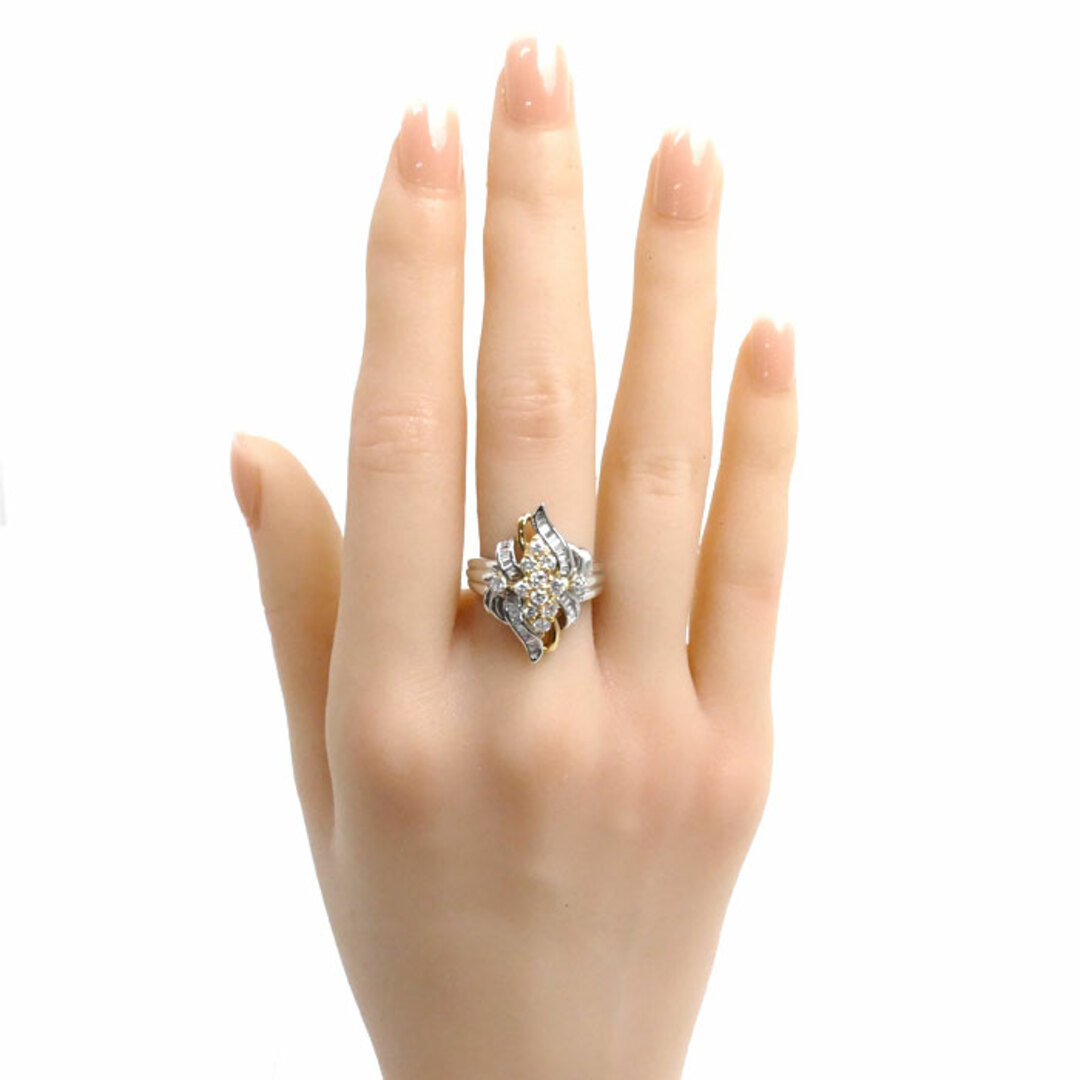 美品 Pt900 プラチナ K18YG イエローゴールド リング 指輪 ダイヤ 0.30ct 美品 Pt900 プラチナ K18YG イエローゴールド リング 指輪 ダイヤ 0.30ct