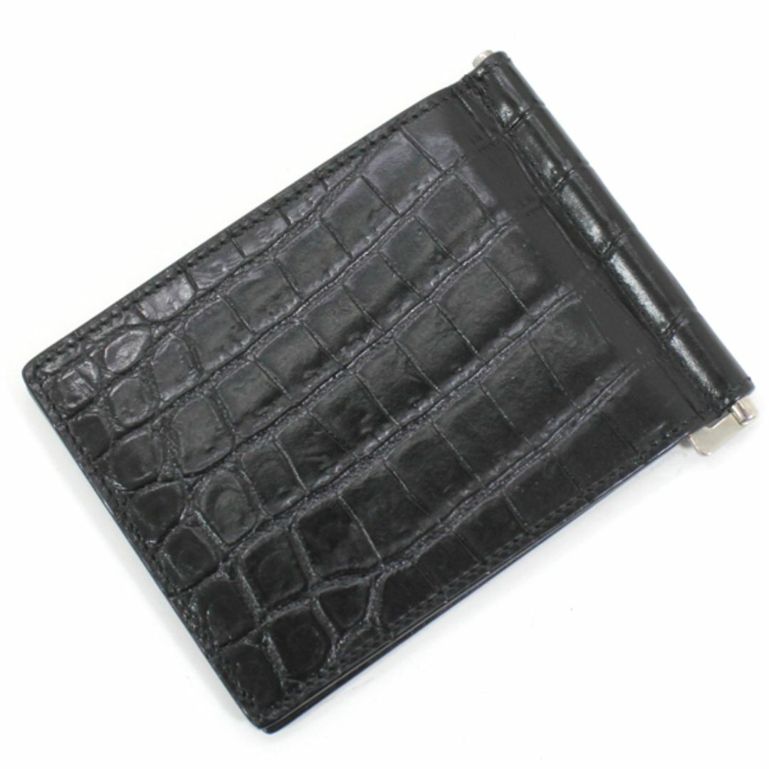 極美品 サンローラン クロコ マネークリップ 二つ折り財布 YSL 極美品 サンローラン クロコ マネークリップ 二つ折り財布 YSL