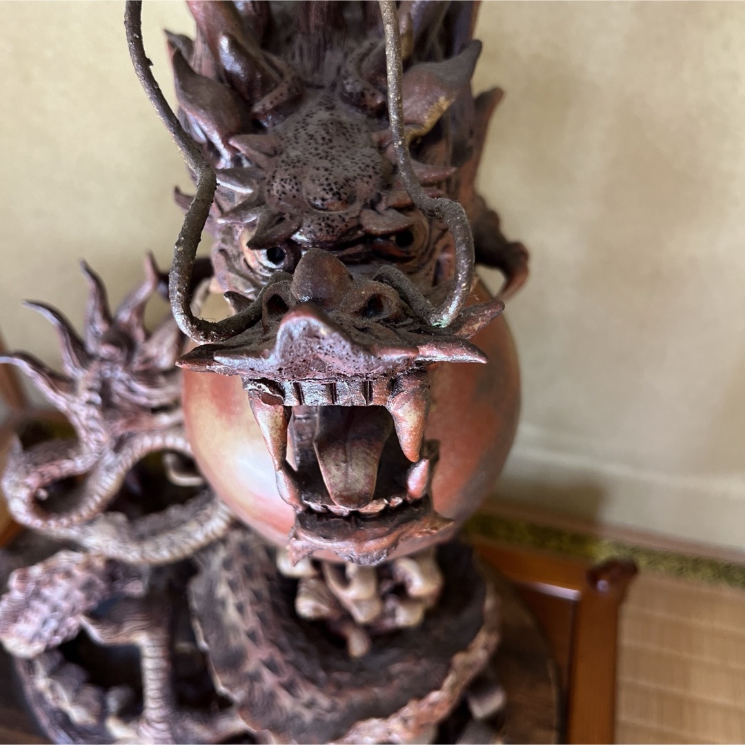レア 貴重 骨董品 龍 龍神 竜神 竜 陶器 彫刻 壺 アンティーク レア 貴重 骨董品 龍 龍神 竜神 竜 陶器 彫刻 壺 アンティーク