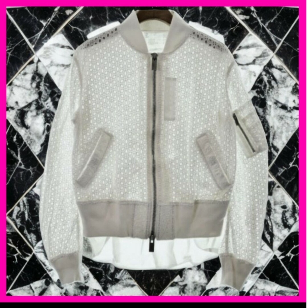 sacai - 芸能人着用!sacai ホワイト 白 ジャケット ブルゾン sacai - 芸能人着用!sacai ホワイト 白 ジャケット ブルゾン