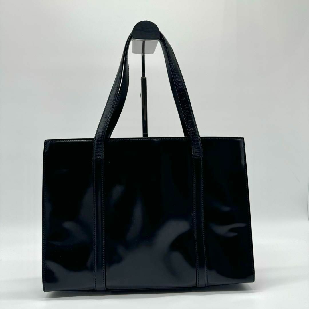 美品✨】プラダ パテントレザー ハンドバッグ トートバッグ ロゴ 美品✨】プラダ パテントレザー ハンドバッグ トートバッグ ロゴ