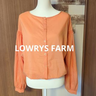 ローリーズファーム(LOWRYS FARM)の【美品】ローリーズファーム・長袖ブラウス・ボリューム袖・2way・オレンジ・F(シャツ/ブラウス(長袖/七分))