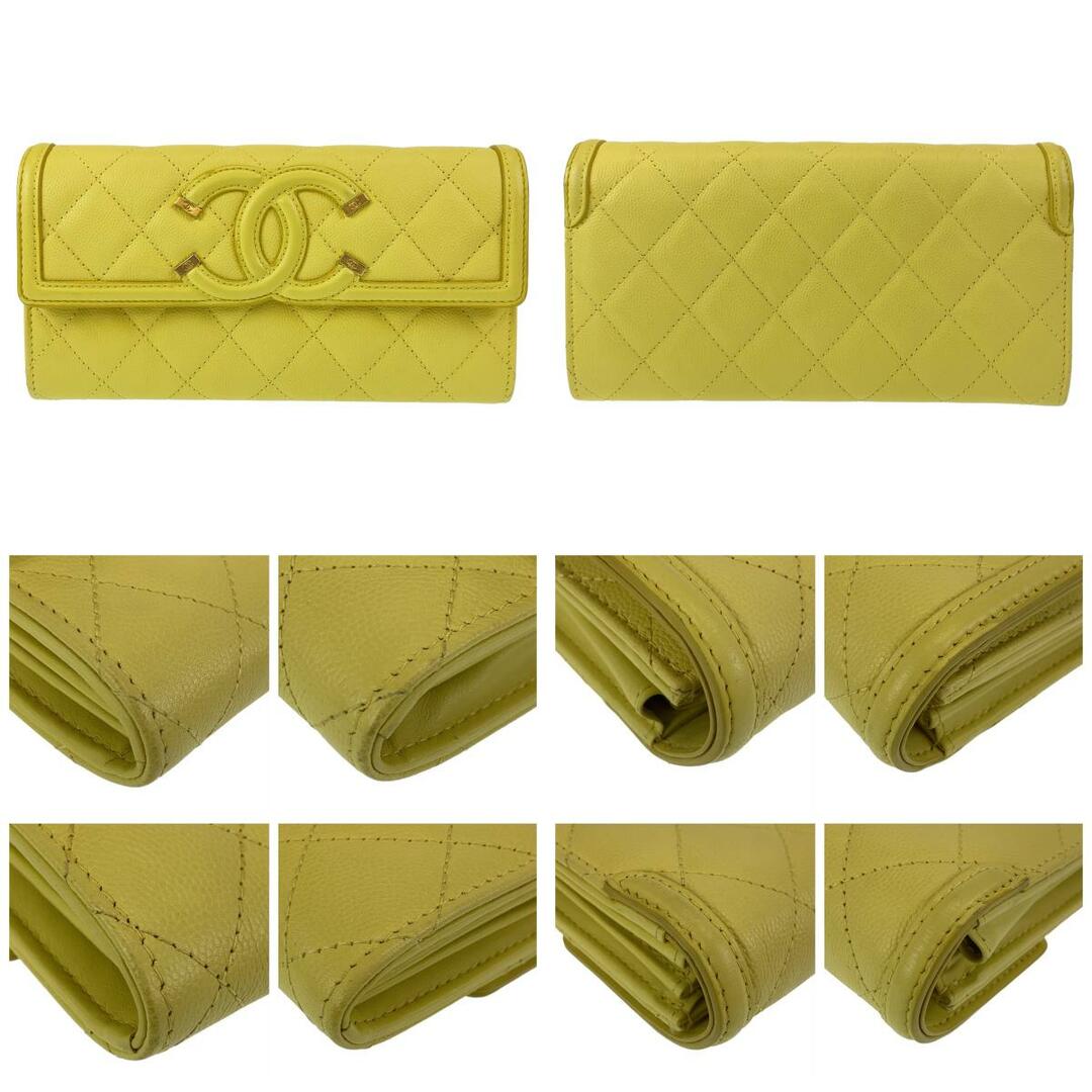 美品 CHANEL シャネル CCフィリグリー イエロー ゴールド金具 美品 CHANEL シャネル CCフィリグリー イエロー ゴールド金具