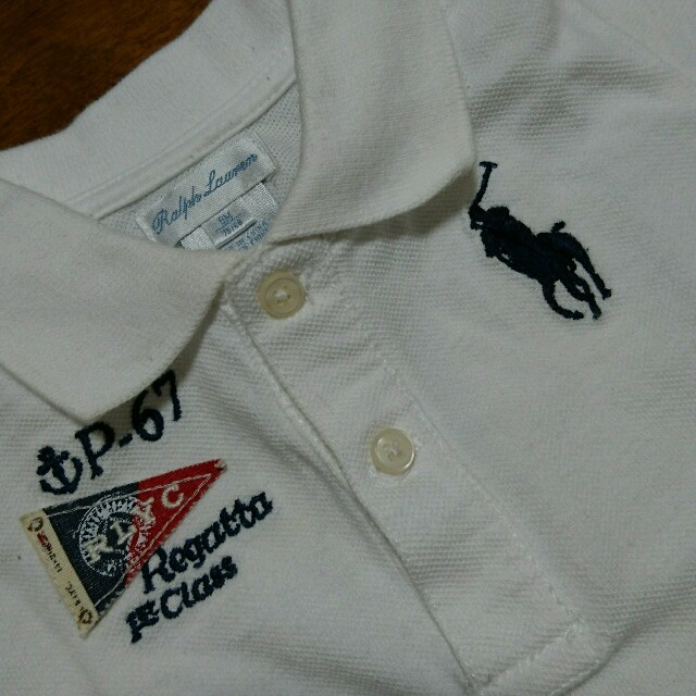 POLO RALPH LAUREN(ポロラルフローレン)の【9M/75cm】ラルフローレン◆白ポロシャツ キッズ/ベビー/マタニティのベビー服(~85cm)(シャツ/カットソー)の商品写真