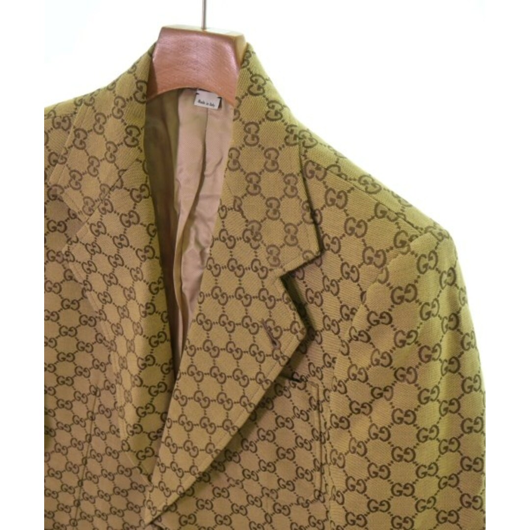 GUCCI - GUCCI グッチ テーラードジャケット 48(L位) ベージュx GUCCI - GUCCI グッチ テーラードジャケット 48(L位) ベージュx
