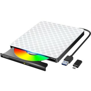 外付けdvdドライブ プレイヤ【USB3.0&Type-C両用・高速版】 cd(PC周辺機器)