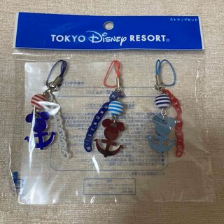ディズニー(Disney)の東京ディズニーリゾート限定　錨いかり型ミッキーマリンストラップ　チャームわ(キャラクターグッズ)