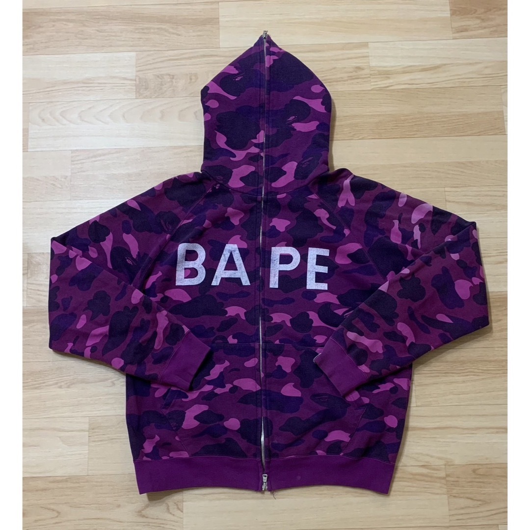 A BATHING APE - ☆激レア☆ APE BAPEロゴ パーカー パープル M A BATHING APE - ☆激レア☆ APE BAPEロゴ パーカー パープル M