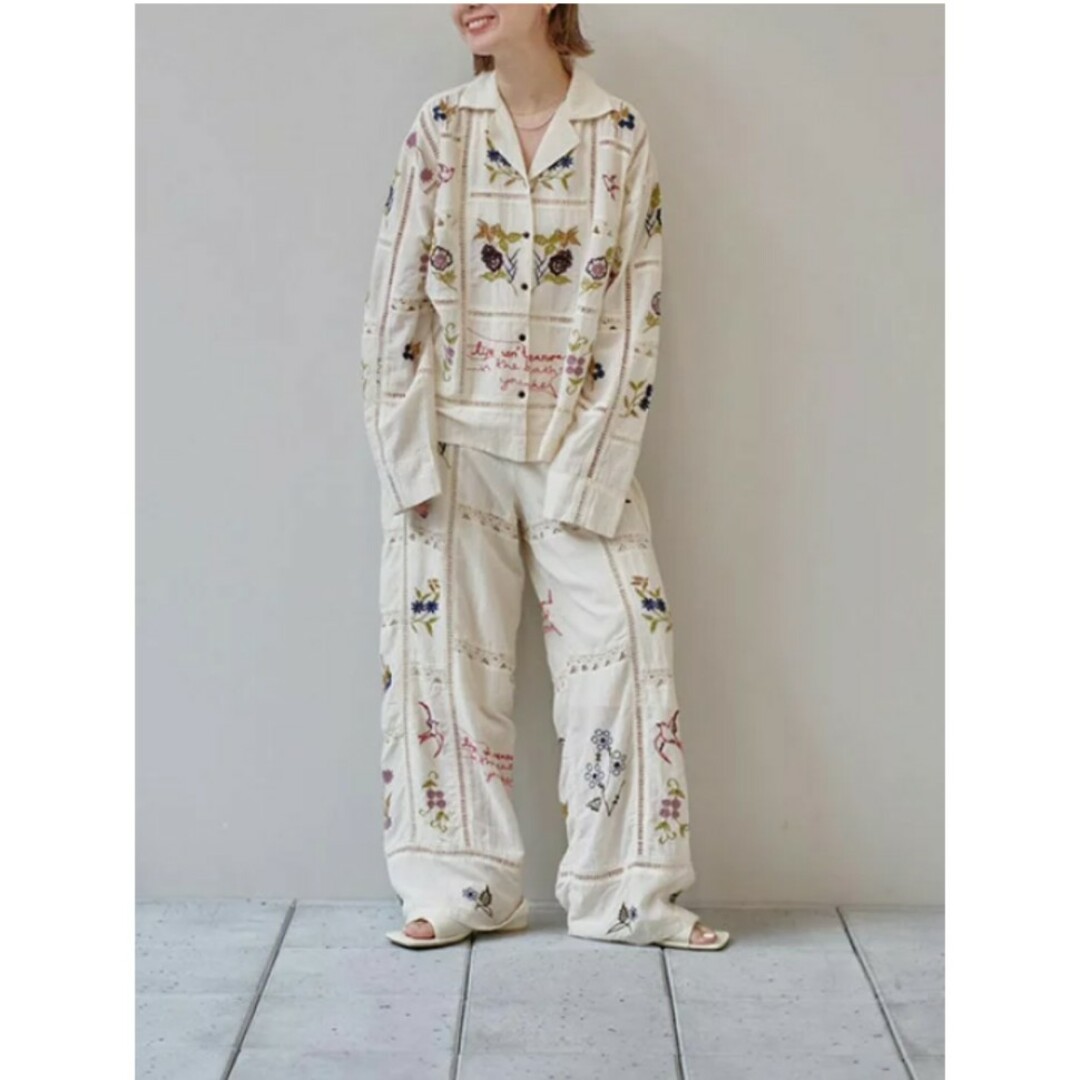 todayful Embroidery Patchwork Trousers todayful Embroidery Patchwork Trousers