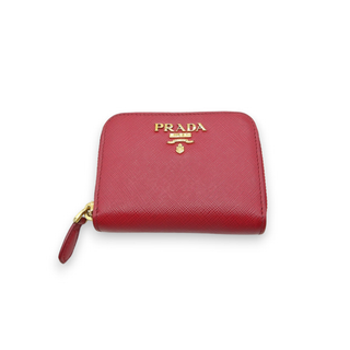 プラダ(PRADA)のPRADA 1MM268 SAFFIANO METAL COIN CASE RED(財布)