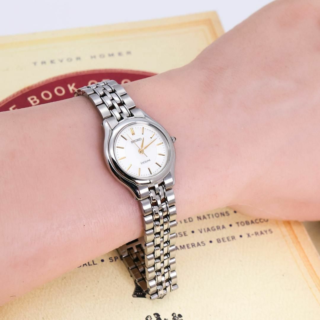 SEIKO - ◇稼働 SEIKO Exceline 腕時計 SWDL099 シェル文字盤 r SEIKO - ◇稼働 SEIKO Exceline 腕時計 SWDL099 シェル文字盤 r