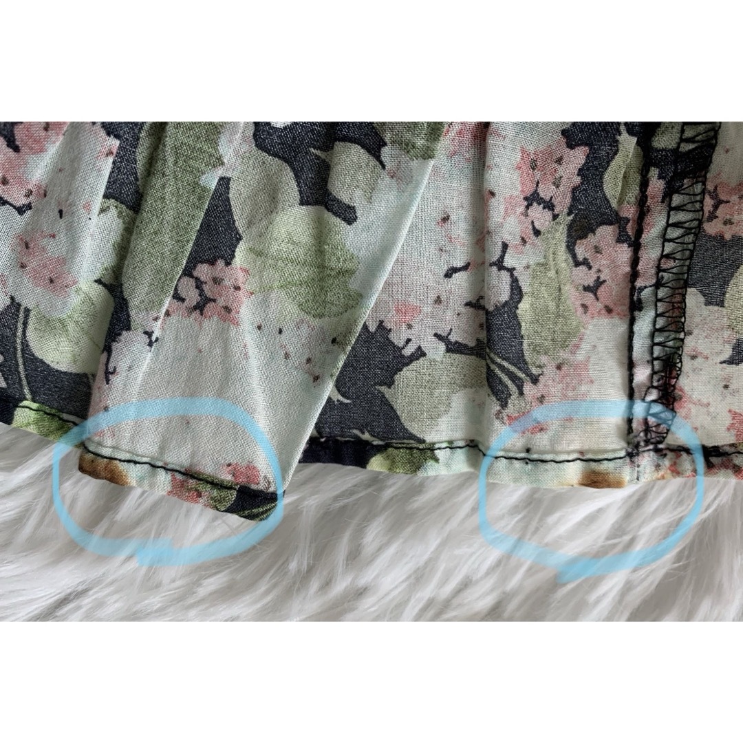 ZARA(ザラ)のZARA TRF  ワンピース  チュニック　花柄　リボン　フリル　  レディースのトップス(チュニック)の商品写真