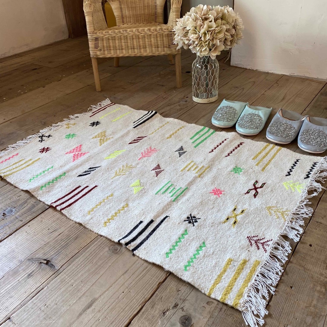モロッコ ラグ キリム 約60×90cm モロッコ ラグ キリム 約60×90cm