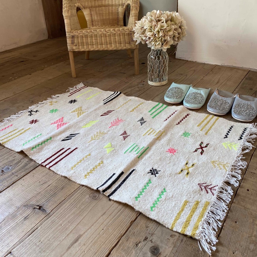 モロッコ ラグ キリム 約60×90cm モロッコ ラグ キリム 約60×90cm