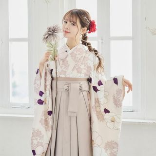 アンダンテ(ANDANTE)の新品 袴3点セット 卒業式 小学生 大学生 袴セット レディース ベージュ(着物)