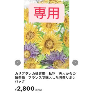 カサブランカ様専用　私物　夫人からの頂き物　フランスで購入した強運リボンバッグ(その他)