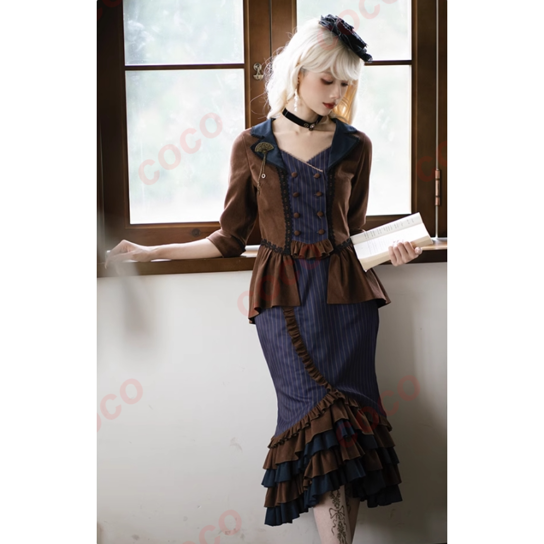 オリジナルlolitaスチームパンク風マーメイドロリータスカート オリジナルlolitaスチームパンク風マーメイドロリータスカート