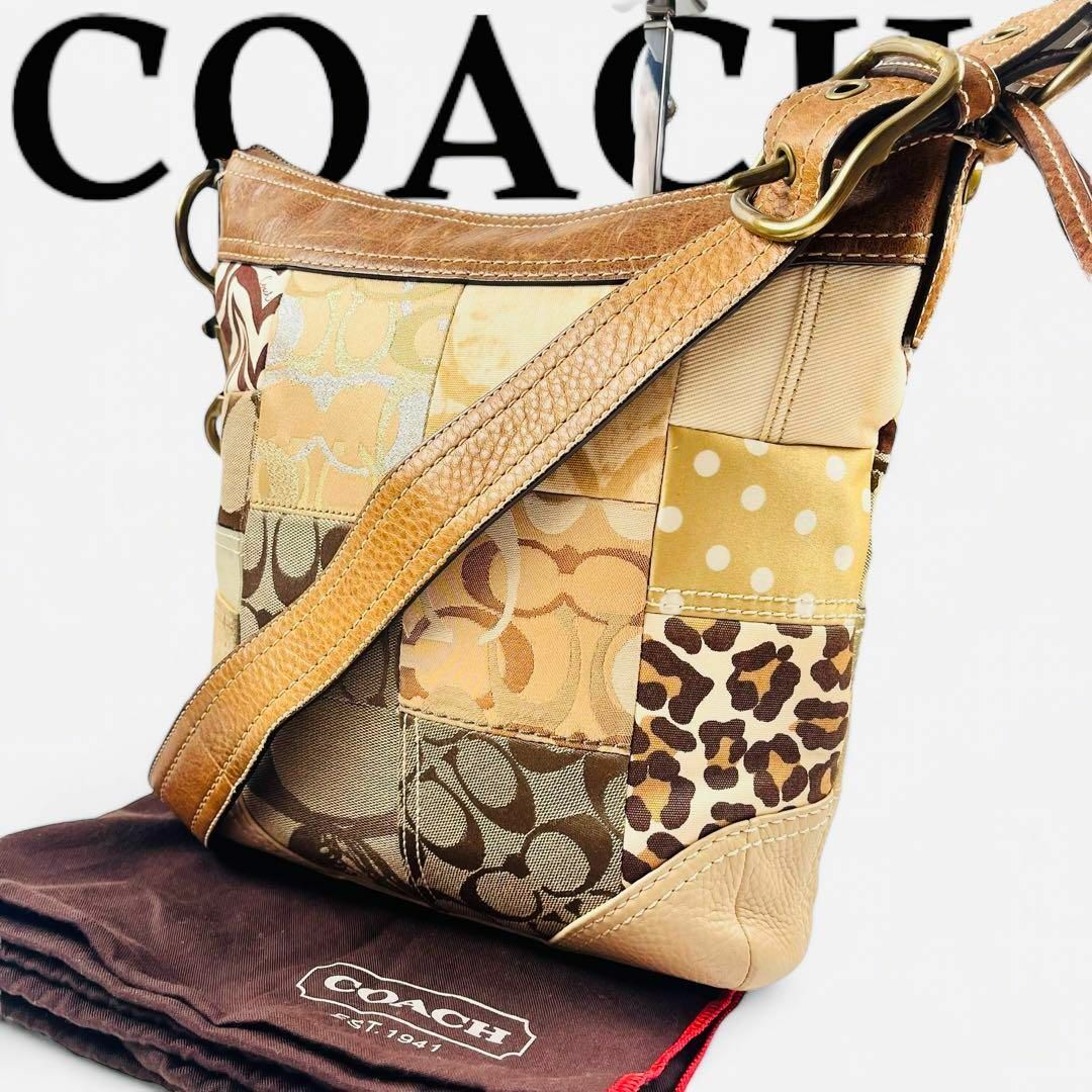 COACH - 極美品✨COACH コーチ パッチワーク ショルダーバッグ COACH - 極美品✨COACH コーチ パッチワーク ショルダーバッグ
