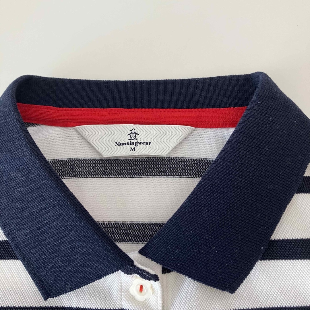 新品☆機能シャツ】MUNSINGWEARマンシングウェア⭐︎白紺 新品☆機能シャツ】MUNSINGWEARマンシングウェア⭐︎白紺