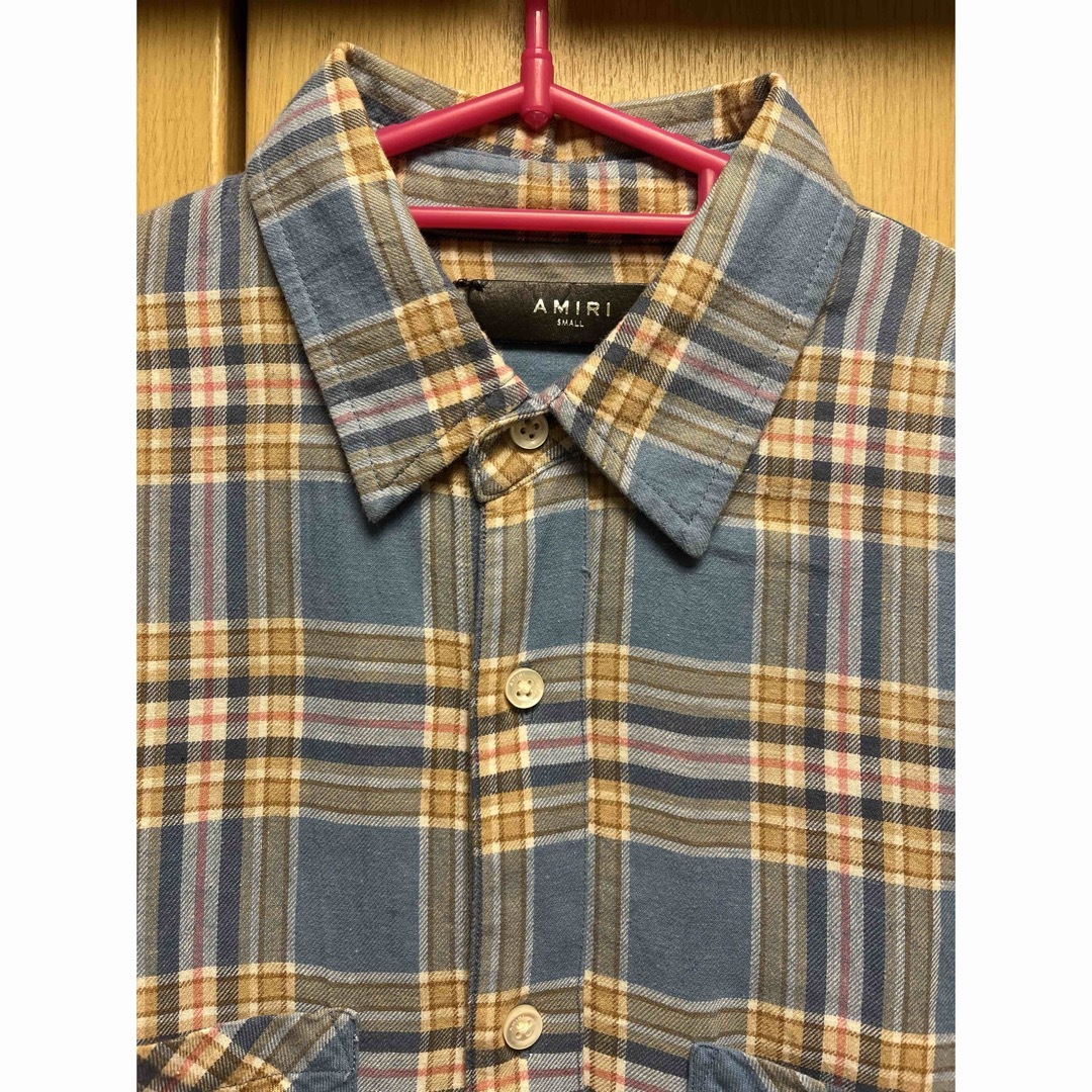 AMIRI - 国内正規 AMIRI アミリ バックロゴ チェック シャツの AMIRI - 国内正規 AMIRI アミリ バックロゴ チェック シャツの