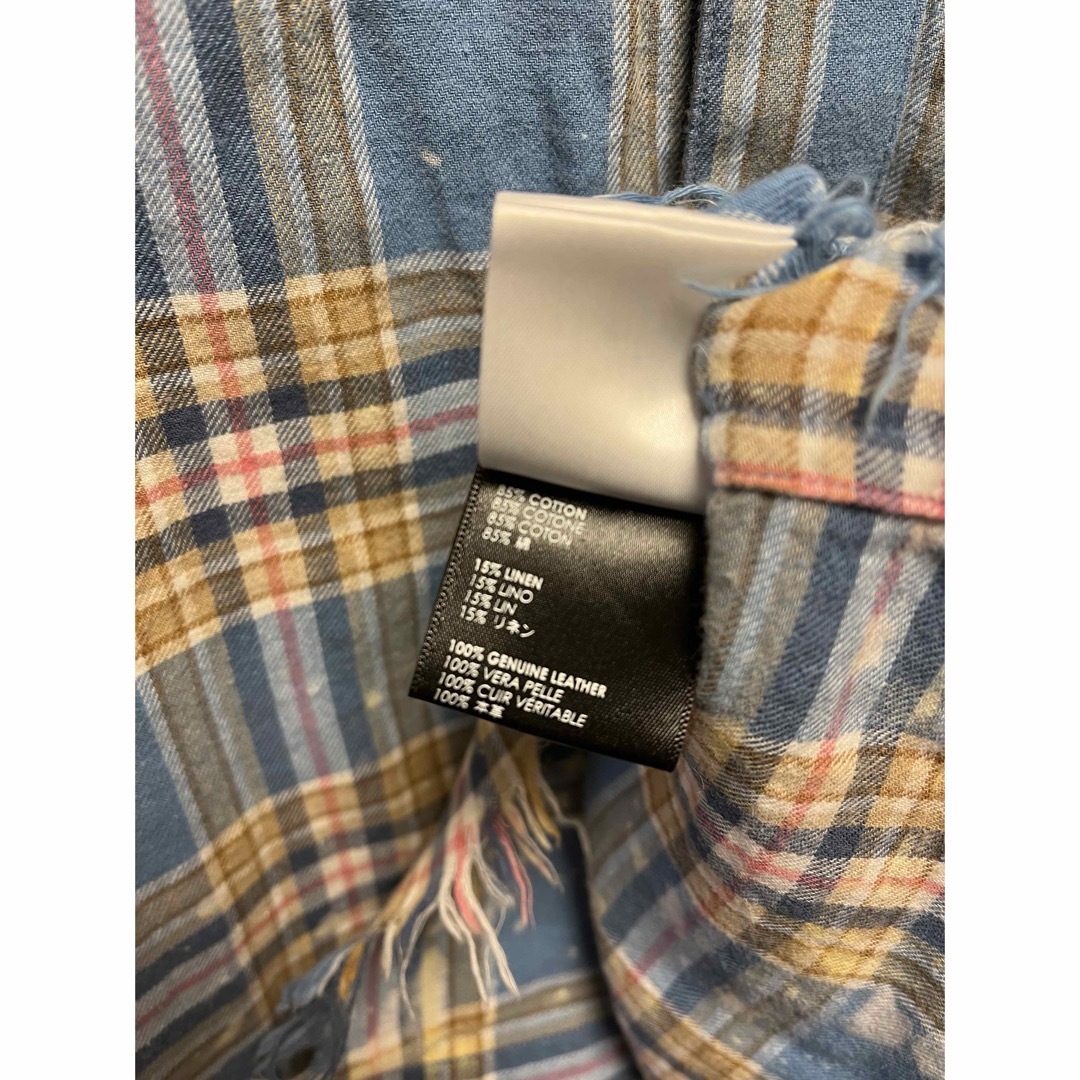 AMIRI - 国内正規 AMIRI アミリ バックロゴ チェック シャツの AMIRI - 国内正規 AMIRI アミリ バックロゴ チェック シャツの