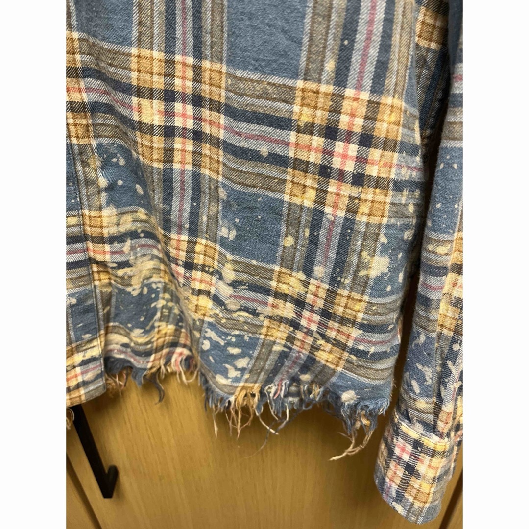 AMIRI - 国内正規 AMIRI アミリ バックロゴ チェック シャツの AMIRI - 国内正規 AMIRI アミリ バックロゴ チェック シャツの